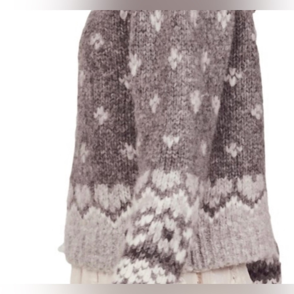 Loveshackfancy Rosie alpaca grey love heart sweater - Picture 3 of 8